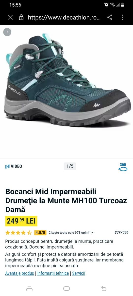 Bocanci Quechua, munte, nr.40