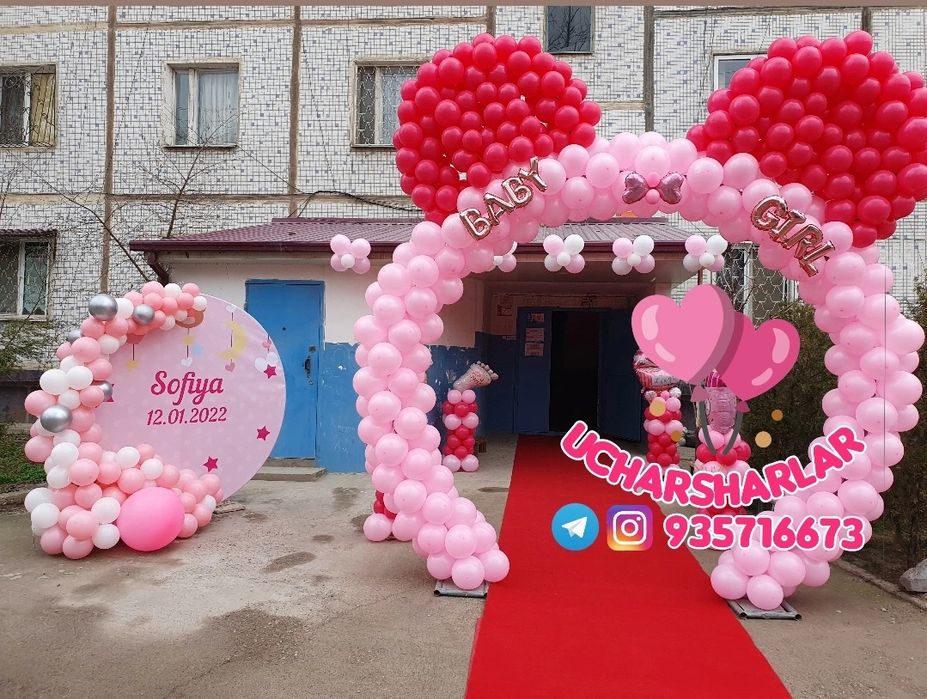 Оформление шарами ниский цена