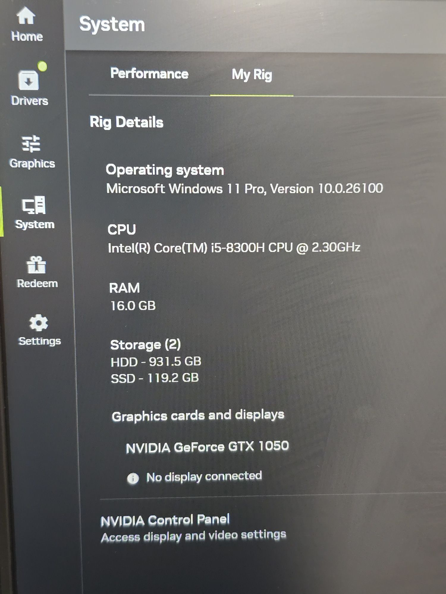 Lenovo Legion Y530 i5 16GB GTX 1050 1TB HDD