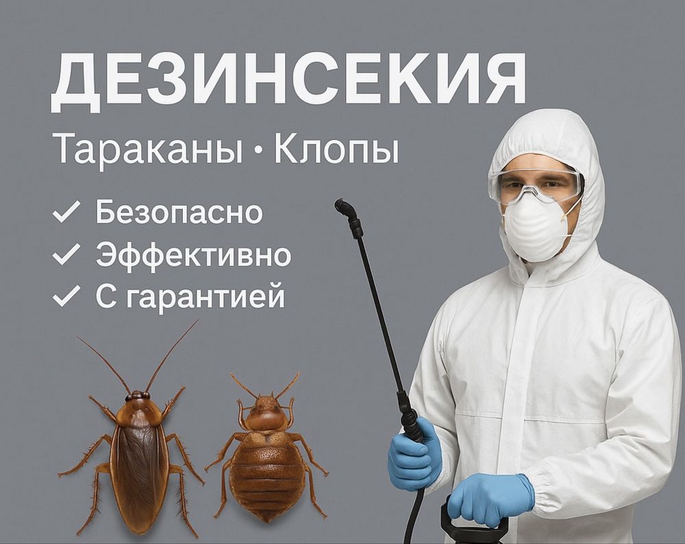 Уничтожение Тараканов Клопов Қандала Дезинфекция Дезинсекция