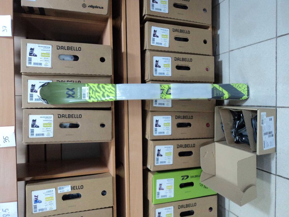 Новые детские лыжи VOLKL м-ль DEAKONJr 100см+кр MARKER MotionJr4.5GW