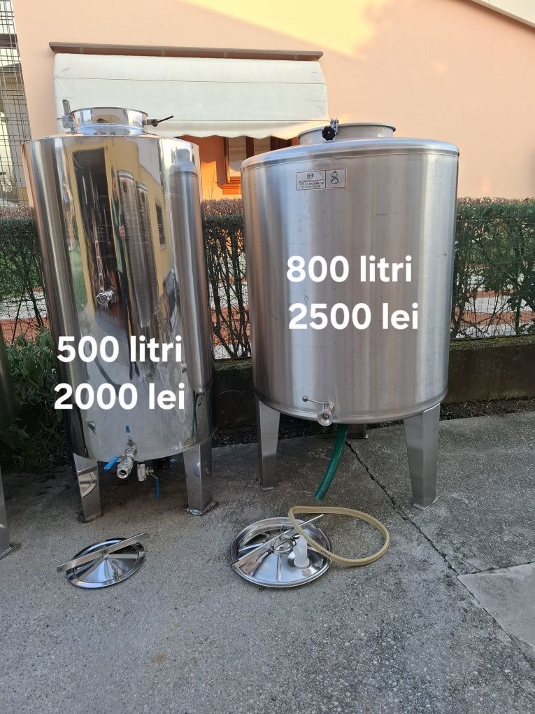 Butoi inox cu capac fix