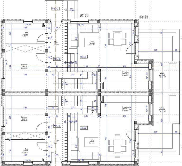 Duplex semifinisat, zona cu acces rapid spre Cluj-Napoca