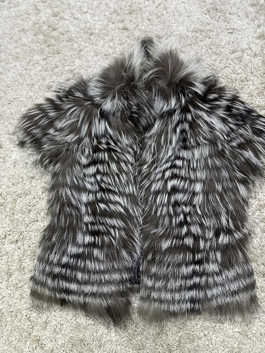 Жилетка из натурального меха песца