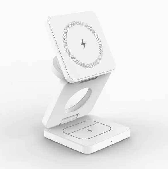 Беспроводная зарядка MagSafe 3в1 15Вт для iPhone, AirPods, AppleWatch