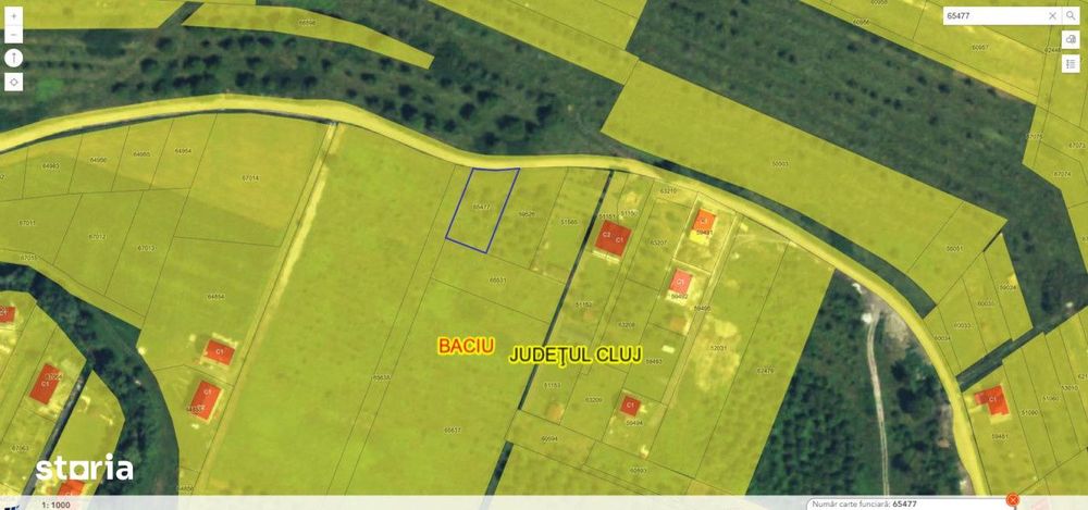 Teren intravilan de constructii, Baciu, 761 mp., 56.900 Eur!