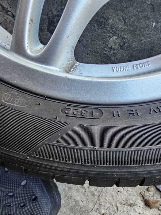 Original, set complet de roti, jante aliaj, cauciucuri de vara, Smart