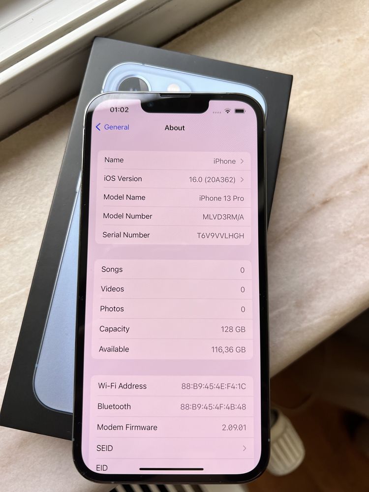 Iphone 13 Pro NeverLocked 128Gb Sierra Blue Achizitionat Emag