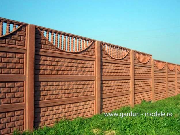 Gard din placi beton pline, simple, industriale .Transport toata tara%