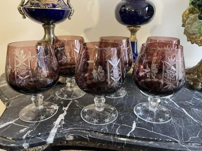 Elegant set-6 pahare pt cognac-cristal fin-Germania
