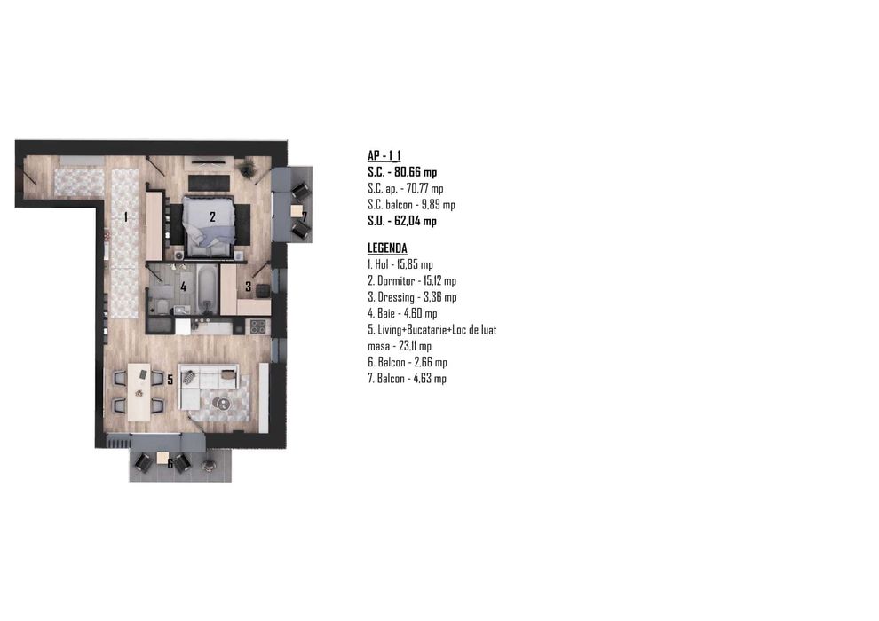 Apartament de vânzare – Nr. 5 | Sophie Residence, Oradea