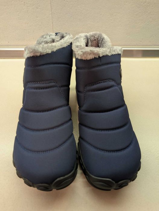 Ghete de iarnă Barefoot, calduroase, impermeabile, albastru, 40,43,44