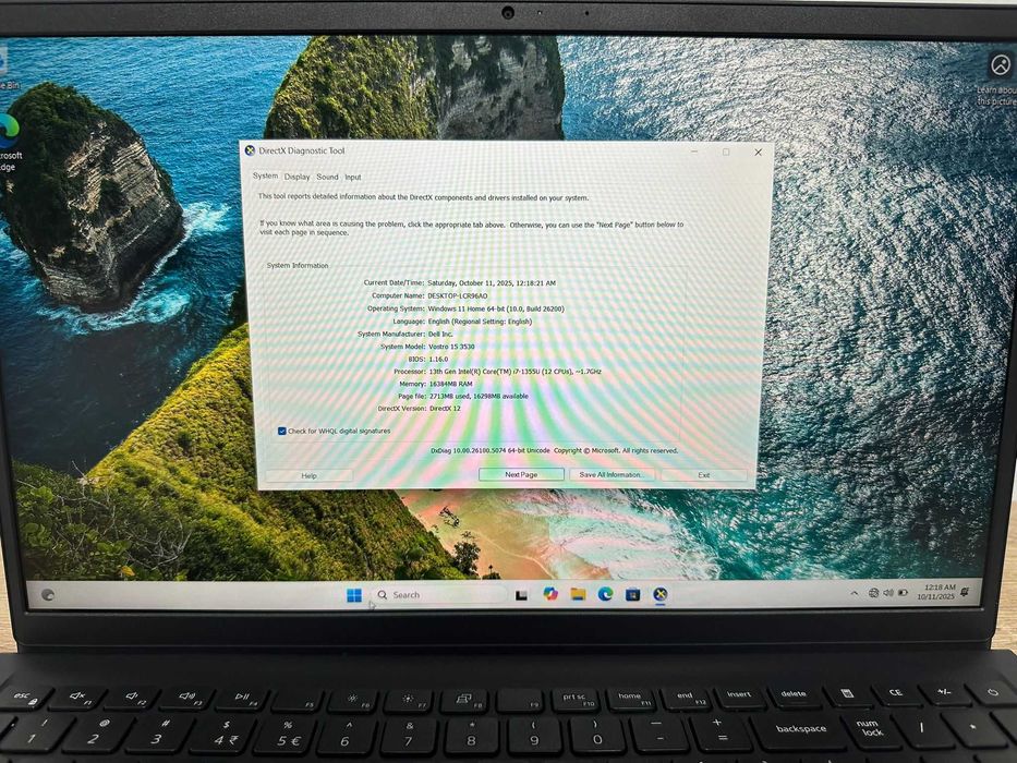 Laptop Dell Vostro 15 3530 I7-1355u 16Gb Ram SSD 512Gb ProMax Amanet