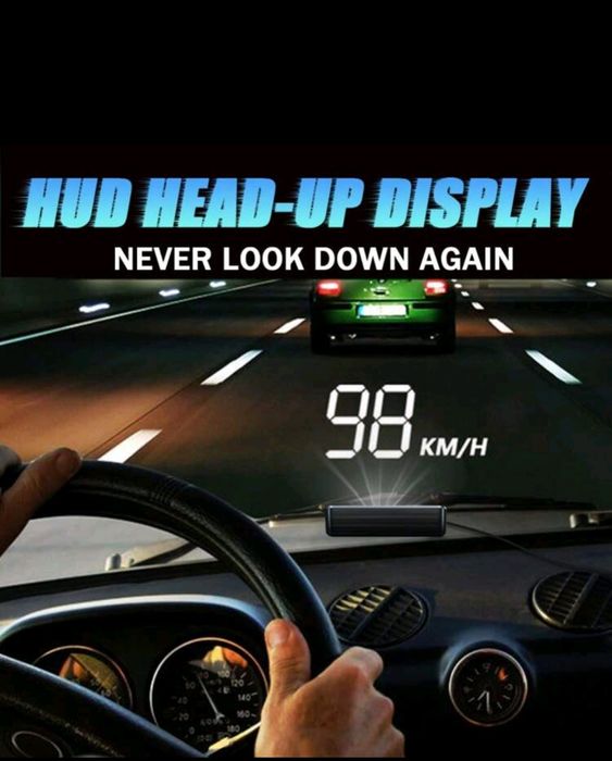 Vitezometru HUD GPS Digital , Afisaj LED Alb, Plug & Play