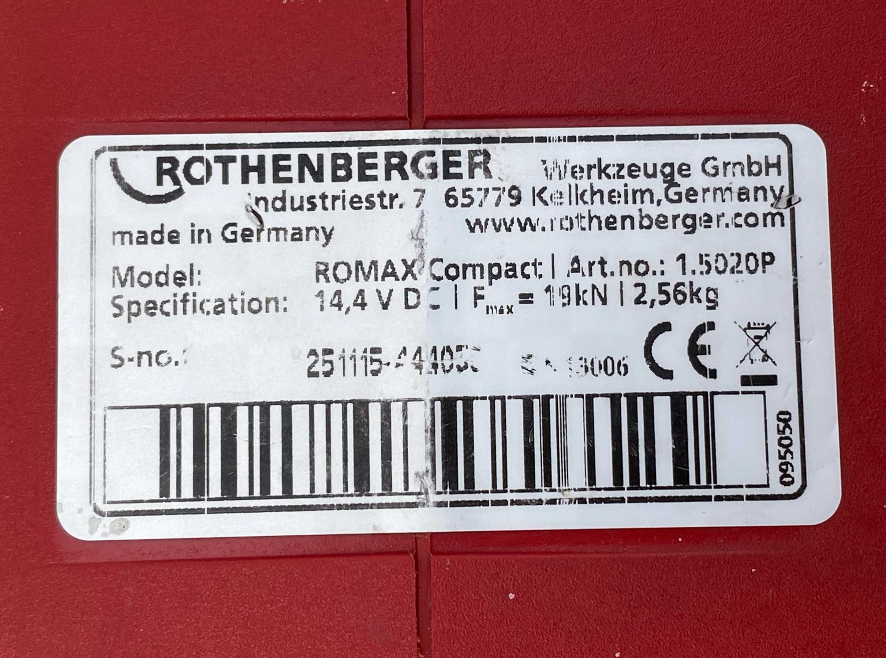 ROTHENBERGER Romax Compact - Акумулаторна преса за фитинги