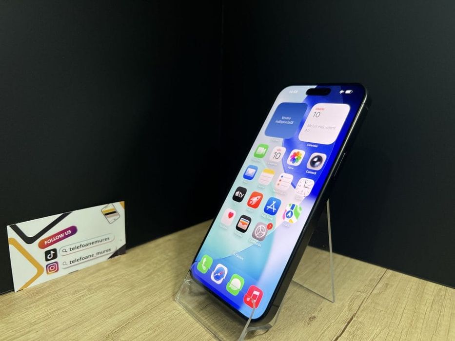 Iphone 15 Pro Max 128Gb Black Titanium 3 ani garanție, Telefoane Mures