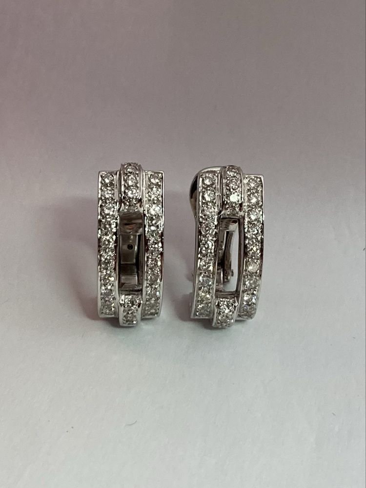 Cercei aur alb 18kt.cu diamante 1.02ct