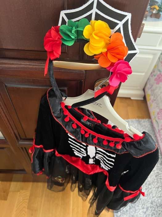 Rochie fete petrecere tematica + coroniță, mărime 110-116 cm