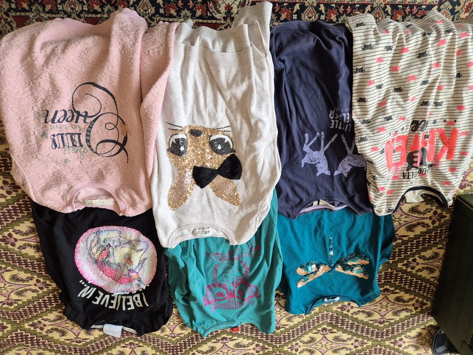 Блузки с дълъг ръкав и клинчета - 128-134см