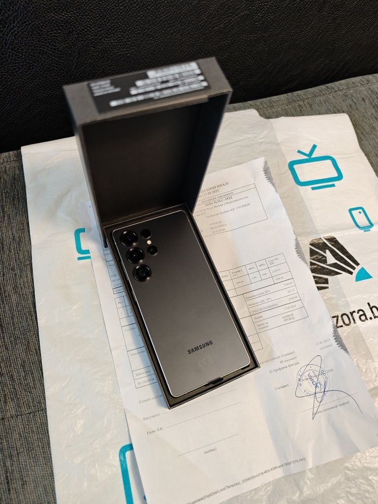 КАТО НОВ 512GB Samsung S25 Ultra Зора Гаранция 2027г Titanium Black