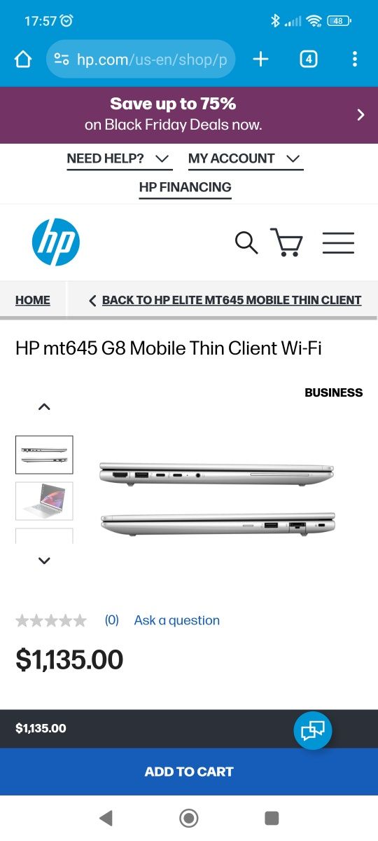 Промоция до 20.01.2025г НОВ. Лаптоп HP elite mt645 g8