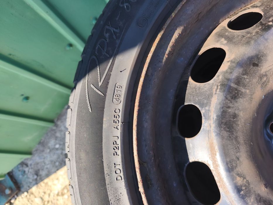 Set jante tabla r16 4x108 Peugeot Citroen cu anvelope m+s