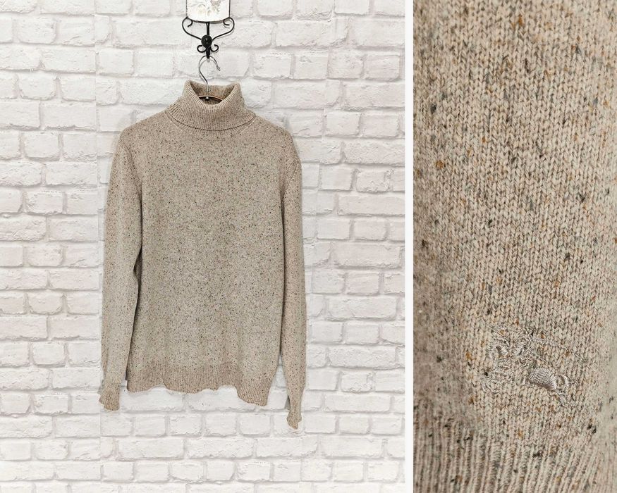 Burberry 100% Кашмирен мъжки пуловер с висока яка размер М