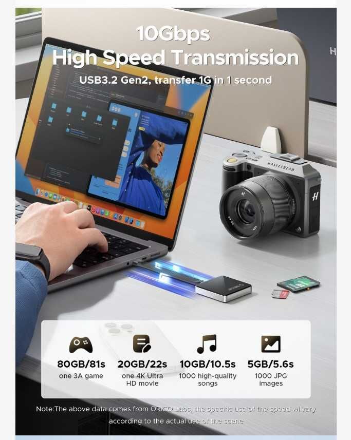 Новинка! Orico кейс для SSD для iPhone + Samsung SSD M.2 Nvme 1TB
