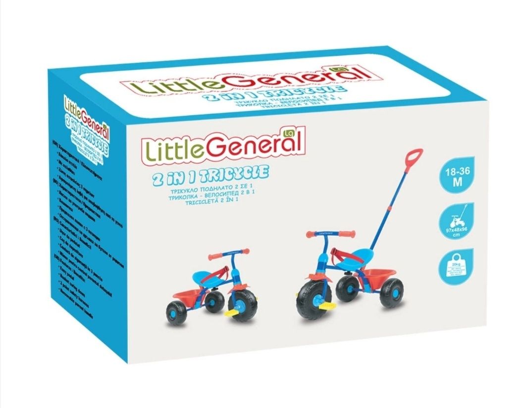 Триколка Little general, 2 в 1, 18-36 месеца