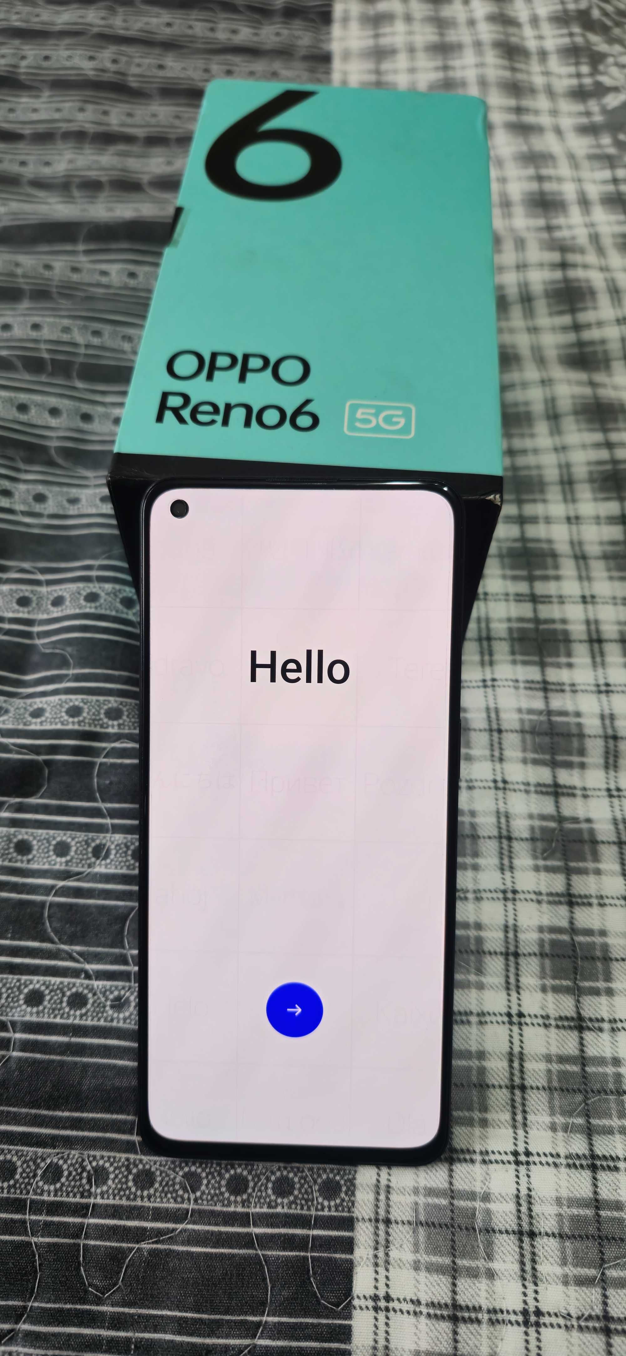 Telefon mobil Oppo Reno 6, Dual SIM, 128GB, 8GB RAM, 5G, Stellar Black