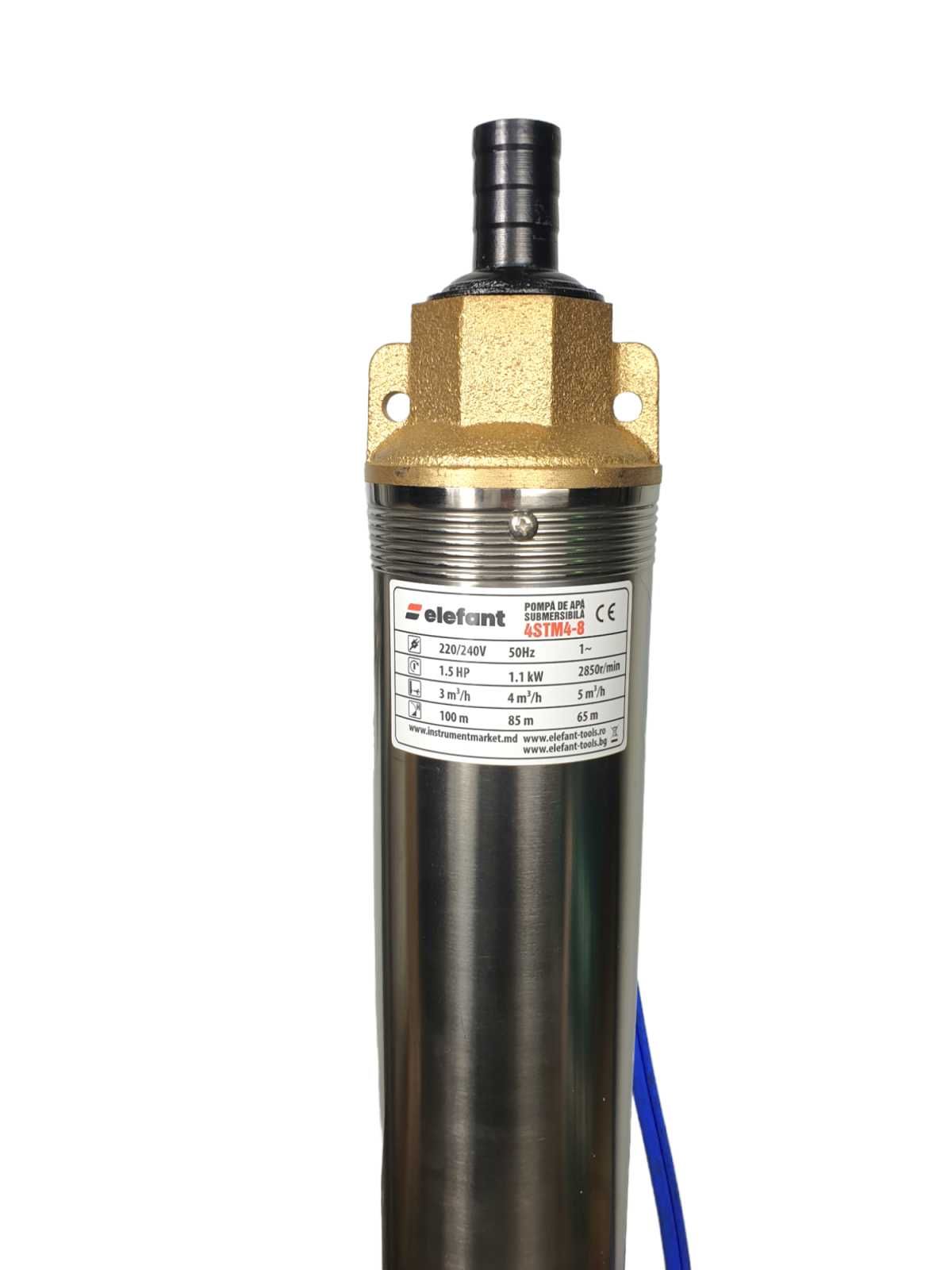 Pompa submersibila ELEFANT 4STM4-8, 1100 W, debit 5 m3/h, inox