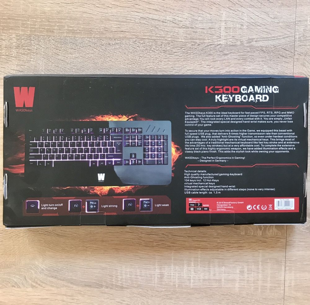 Wasdkeys K 300 гейминг клавиатура