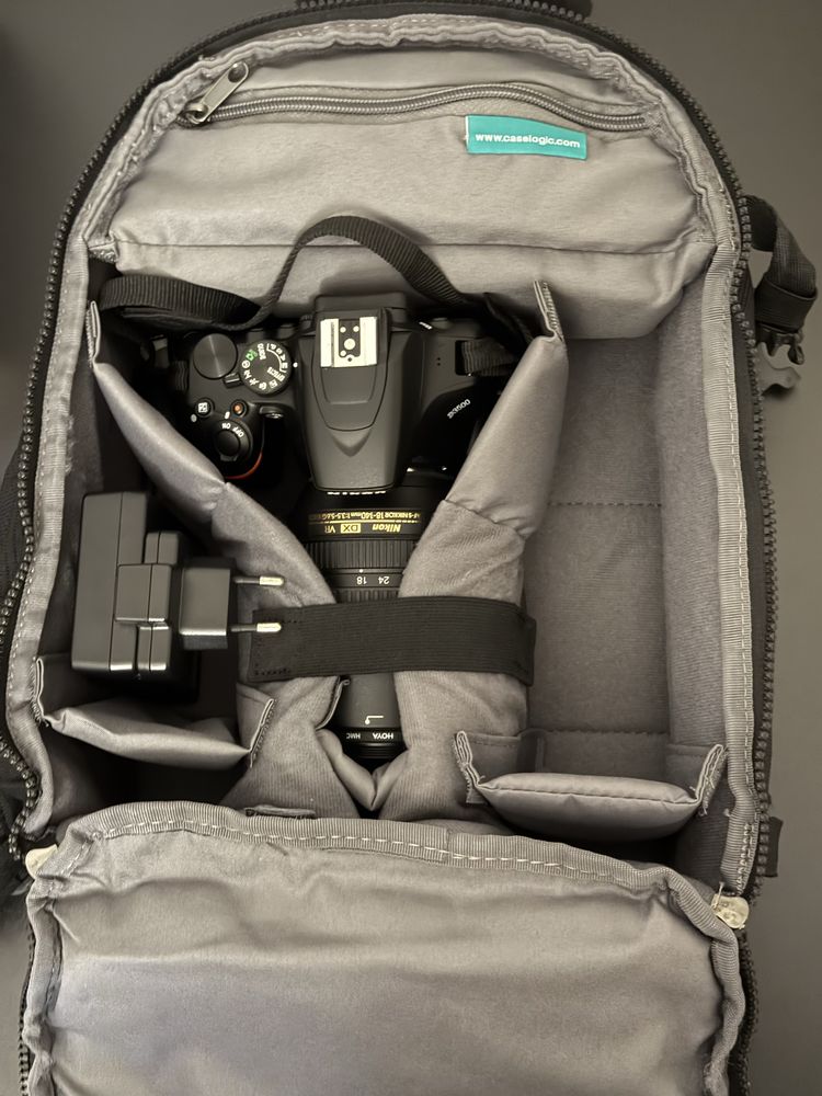 Nikon D3500 + Nikkor 18-140mm + Manfrotto статив + раница и аксесоари