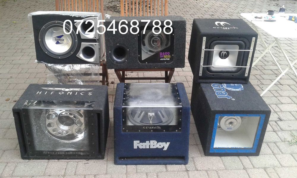 subwoofer auto amplificator 1000w condensator set cabluri hilo