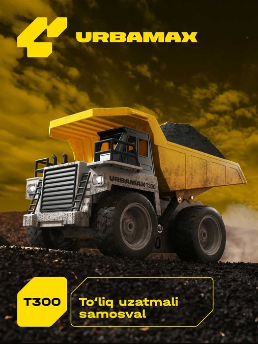 Радиоуправляемый самосвал Cubits Urbamax T300 со светом, масштаб 1:18