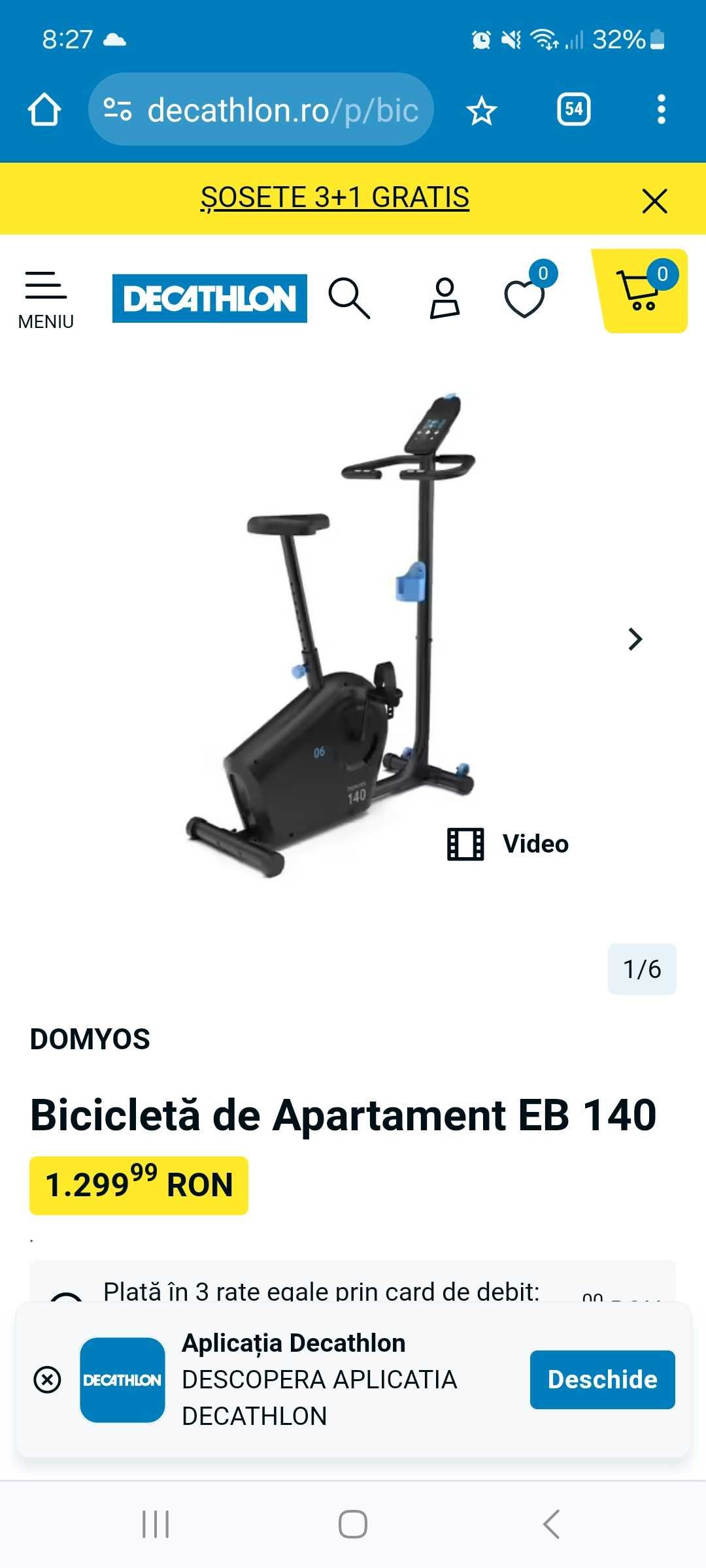 Bicicleta fitness in garantie, noua decathlon