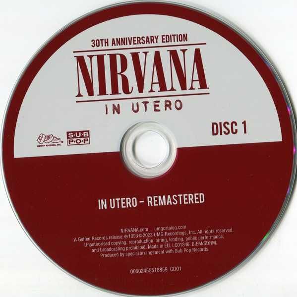 2xCD Nirvana - In Utero (1993) Deluxe Edition, 30th Anniversary