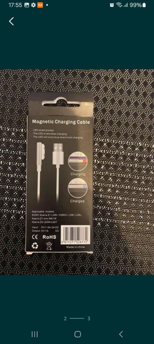 Vând cablu magnetic Sony xperia