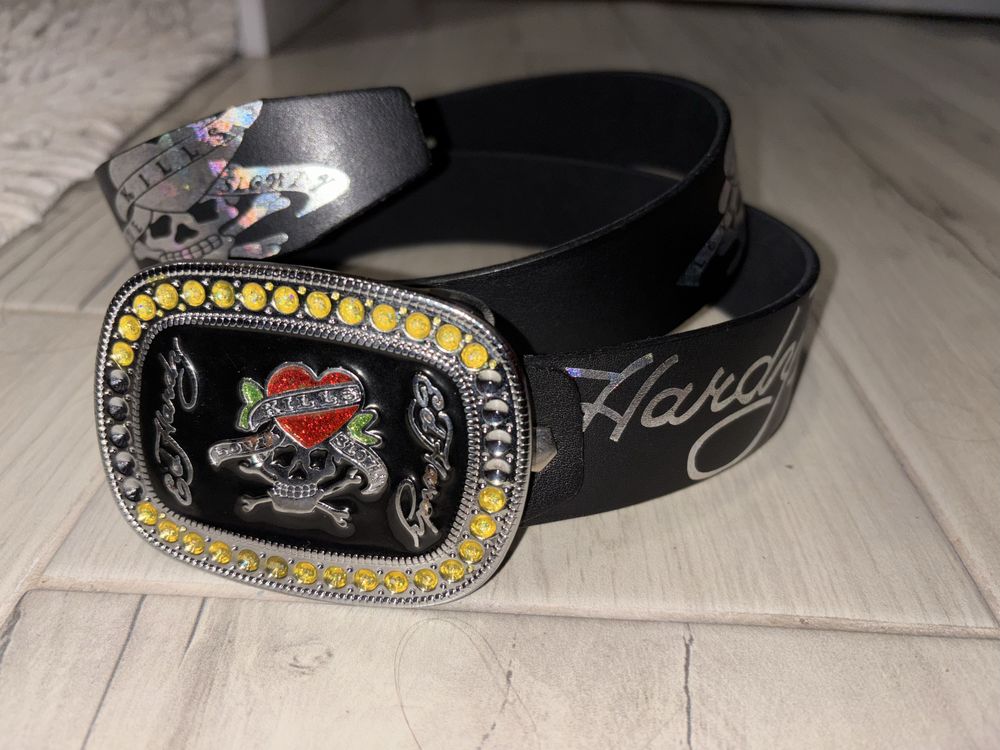 Ed hardy кожен колан