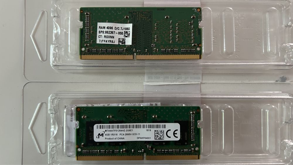 Kit dual channel 8GB RAM notebook GDDR4 SODIMM 2666MHz