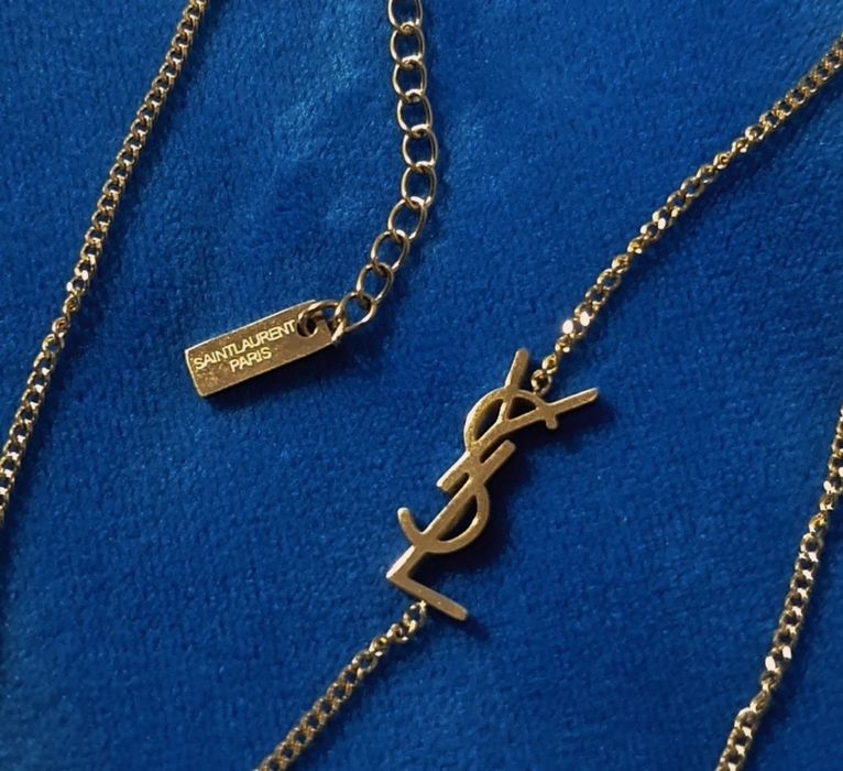 Lant Yves Saint Laurent placat cu aur 14k ysl