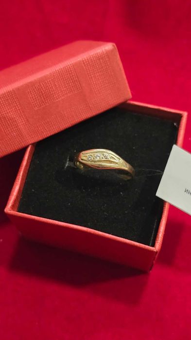 ***ПЕРФЕКТЕН***Златен дамски пръстен 1,56гр 14к