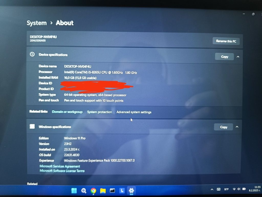 Lenovo thinkpad l390 yoga i5 8265u