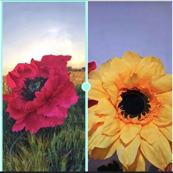 Flori gigant din hârtie