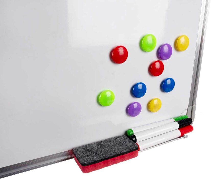 Tabla magnetica cu markere colorate magneti burete whiteboard 60x40 cm