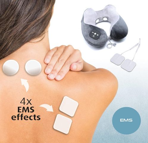 Масажна възглавница Prolelax EMS TRIO, преносим масажор за врат