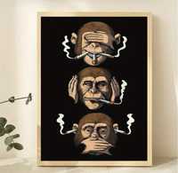 Tablou cu cele 3 maimute