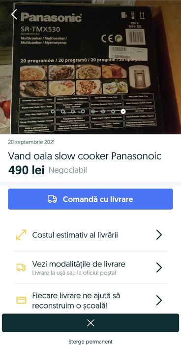 Oala de gatit slow kooker panasonic