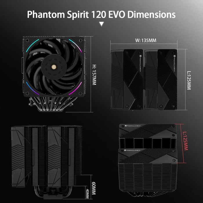 Cooler CPU Aer procesor Thermalright Phantom Spirit 120 EVO,AMD Intel