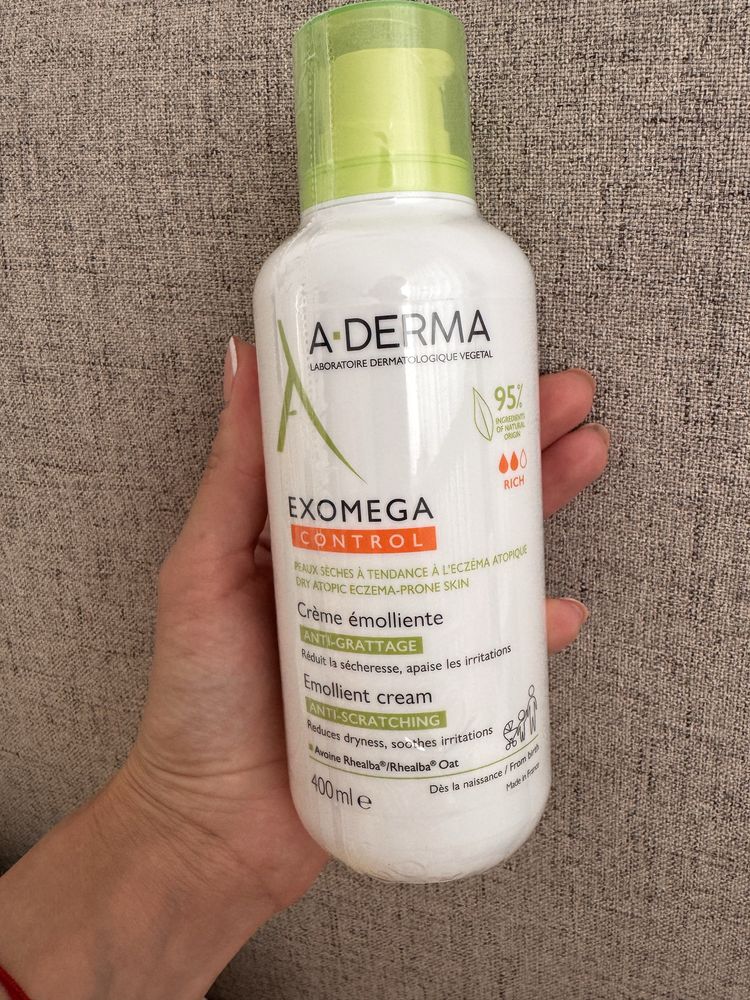 Ново A-Derma Exomega Control Емолиентен крем против разчесване, 400 ml